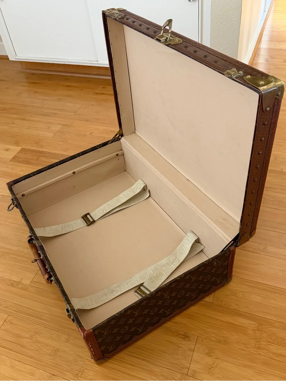 Louis Vuitton Alzer 70 Monogram Trunk Case in Brown & Tan Canvas